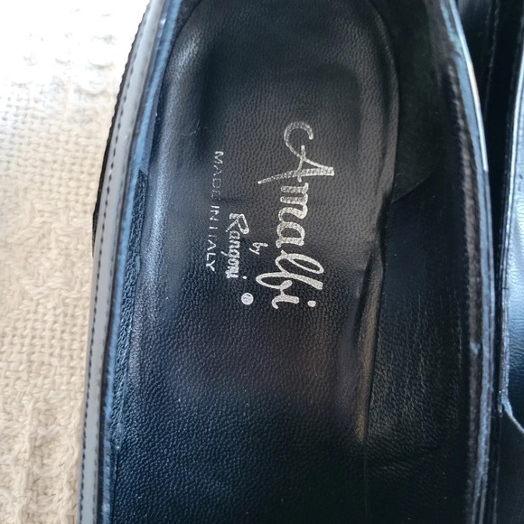 AMALFI BY RANGONI Black  Low Heel Leather Slip On Loafer - Picture 11 of 13